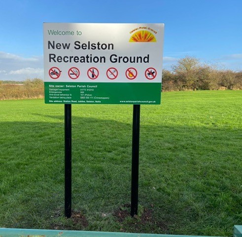 New Selston Recreation Ground sign