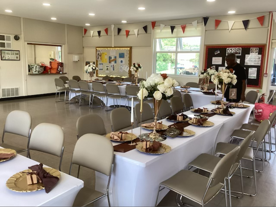 Event set up in Underwood Community Centre